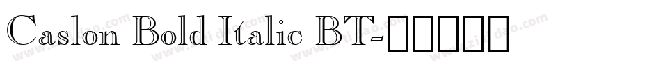 Caslon Bold Italic BT字体转换